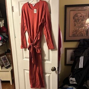 J. Jill Brick Red Long Sleeve Dress